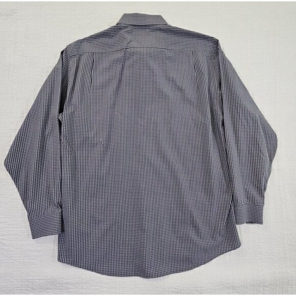 Ben Sherman Shirt Men's Large 16 32-33 Grey Check Long Sleeve Button Up EUC LN - Picture 10 of 15